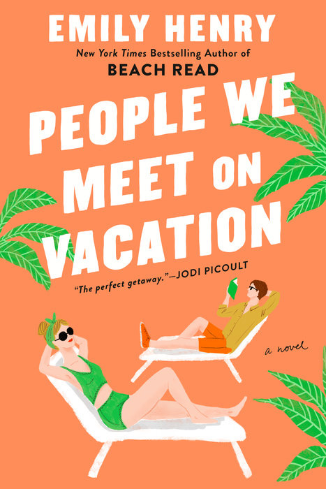 People We Meet on Vacation book cover with palm trees and two people on