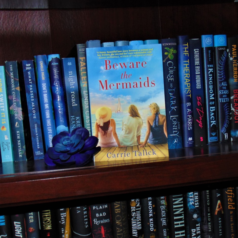Beware the Mermaids book on bookshelf